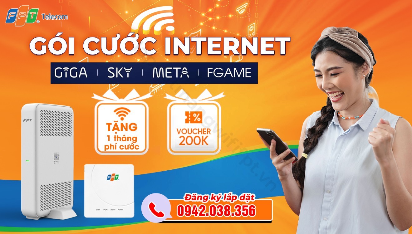 Internet FPT có các gói cước cá nhân: giga, sky, meta, fgame.