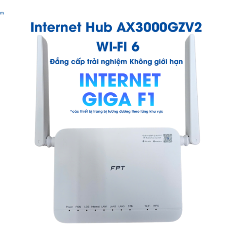 thiết bị wifi 6 Ax3000gzv2 ở gói cước internet giga f1 của fpt