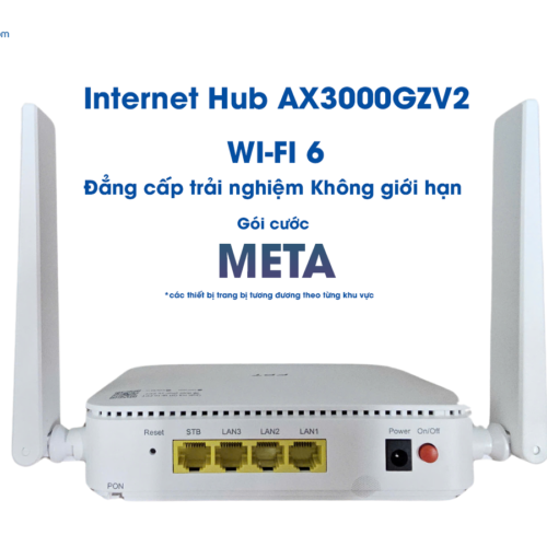 mặt sau thiết bị Ax3000gzv2 ở gói cước internet meta của fpt