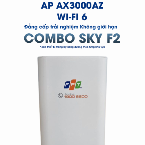 thiết bị ap ax3000az được trang bị khi đăng ký gói cước combo sky f2 của FPT (* thiết bị được trang bị khác nhau tương đương với từng khu vực)