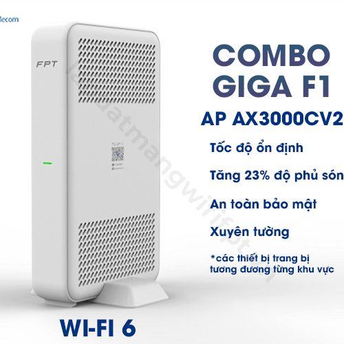thiết bị wifi 6 ax3000cv2 trong gói cước combo giga f1 của fpt