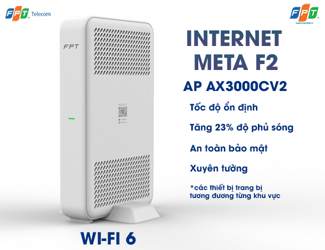 thiết bị wifi 6 ap ax3000cv2 trong gói cước internet meta f2 của fpt