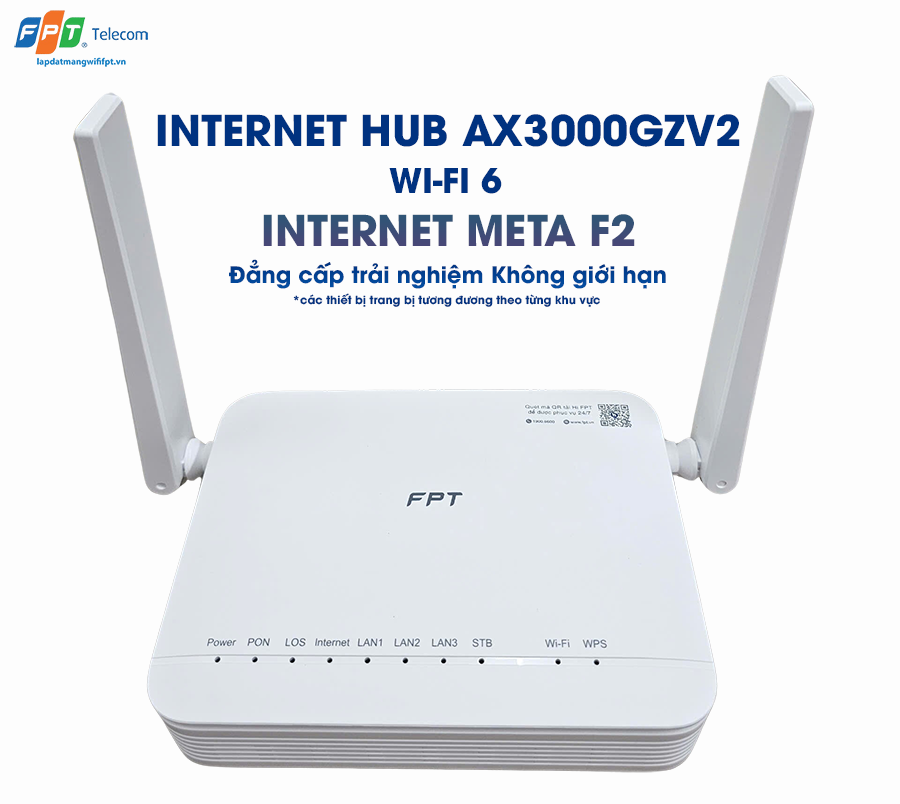 thiết bị wifi 6 ax3000gzv2 trong gói cước internet meta f2 của fpt