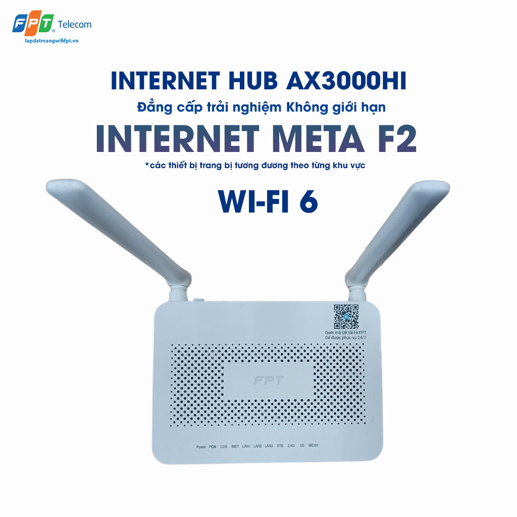 thiết bị wifi 6 ax3000hi trong gói cước internet meta f2 của fpt