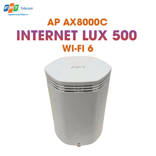 mặt trước của ax8000c là thiết bị wi-fi 6 thế hệ mới được trang bị ở gói cước internet lux 500
