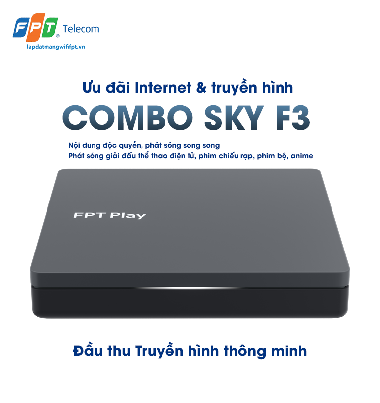 gói combo sky f3 được trang bị đầu thu truyền hình thông minh