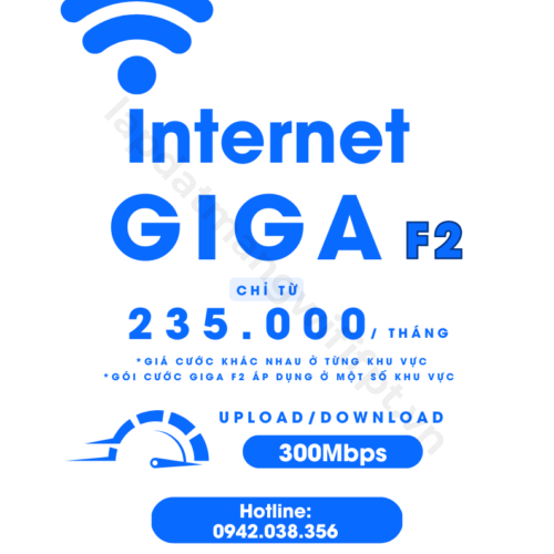 gói cước internet giga f2 giá chỉ từ 235k / tháng