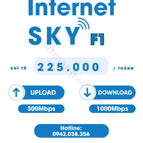 gói cước internet sky f1 của fpt giá chỉ từ 225k / tháng